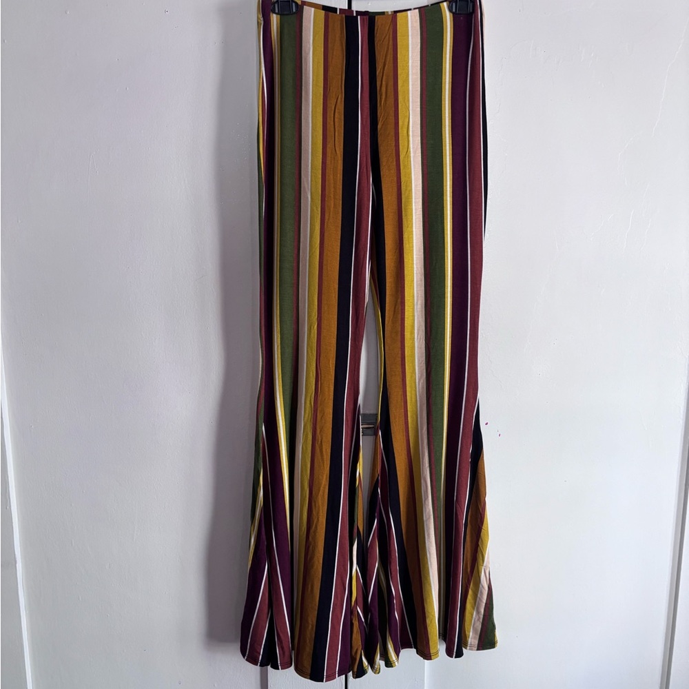Striped Multicolor Flare Pants